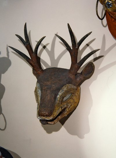 Maschera da ballo a forma di cervo da Tibetan School